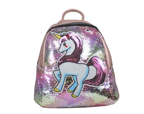 Τσάντα πλάτης παγέτες unicorm rainbow (102)