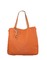 Τσάντα ώμου Tote bag σετ 2 τεμ. διπλής όψης μπεζ-πορτοκαλί  (1838)