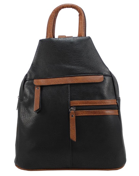 Τσάντα πλάτης backpack μαύρο-καφέ (5140).