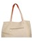 Τσάντα ώμου Tote bag σετ 2 τεμ. διπλής όψης μπεζ-πορτοκαλί  (1838)